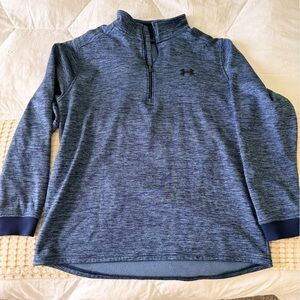 Under Armour Gray Blue Heather Quarter-Zip Pullover